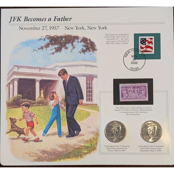 Other - JFK Commemorative Set • 1995 Half Dollars + ABA Stamp Panel • Liberty Under Law